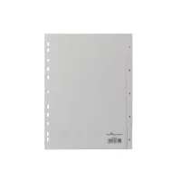 Bild av Durable 650510, Numeriska registerflikar, Polypropylen (PP), Grå, Poträtt, A4, 230 mm