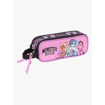 Bild av Safta MONSTER HIGH DRAMA Dubbelt pennfodral för barn, barnfodral, perfekt skolbarn, bekväm och mångsidig, kvalitet styrka, 21 x 6 8 cm, Flerfärgad, M, Avslappnad