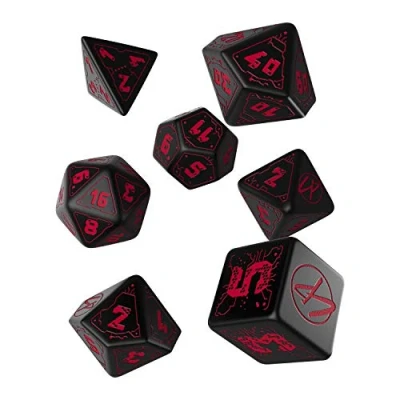 Bild av Q Workshop CPU06 Cyberpunk RPG röd Dice Set (7)