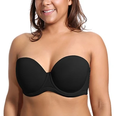 Bild av DELIMIRA Dambygelstöd Contour Plus Size Multiway Strapless Bh Svart 80F