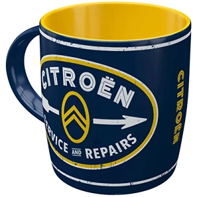 Bild av Nostalgic Art Kaffemugg i retrostil, Citroen Service &amp; Repairs Presentidé för biltillbehörsälskare, av keramik, Deko vintagedesign, 330 ml