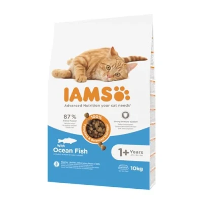 Bild av IAMS kattfoder torr med fisk torrfoder för katter i åldern 16 år, 10 kg