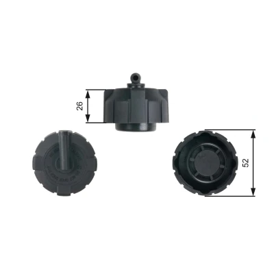 Bild av GATES RC213 Bouchon, réservoir de liquide refroidissement FIAT: Coupe, Ducato II Van, IVECO: DAILY 2 Pritsche/Fahrgestell, 3