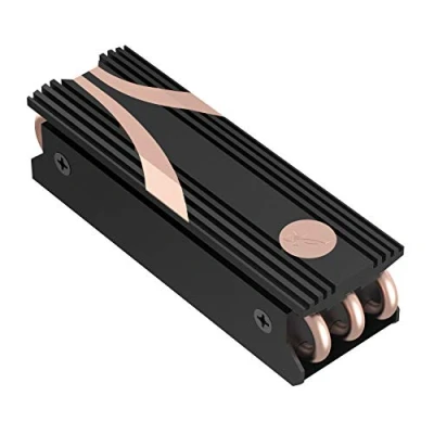 Bild av SABRENT M.2 kylare, aluminium SSD NVMe kylfläns, med 2 värmesänkar värmeplatta, HeatPipe kylfläns lämplig för PC, stationär dator, gör det själv datorbyggare, PS5 kompatibel (SB HTSK)