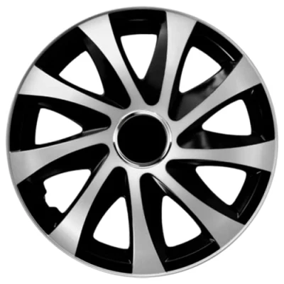Bild av Navkapsel DRIFT EXTRA, silver/svart, 15 tum, set om 4
