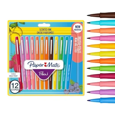 Bild av Paper Mate Flair filtspetspennor Mediumspets (0,7 mm) Doftande bläck 12 stycken