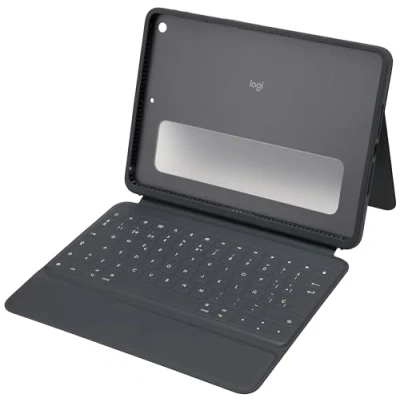 Bild av Logitech Rugged Folio keyboard and case QWERTY Italian Tastatur &amp; set Italiensk Svart