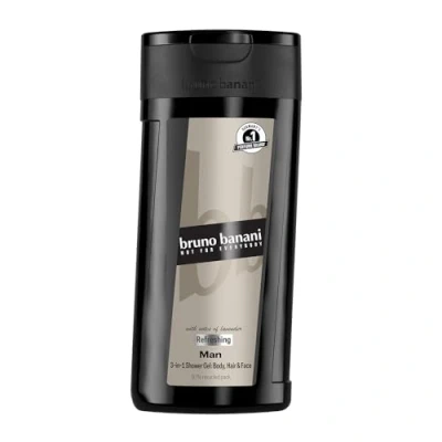 Bild av bruno banani Man 3 i 1 duschgel för män med klassisk maskulin bärnsten fougère doft, 250 ml