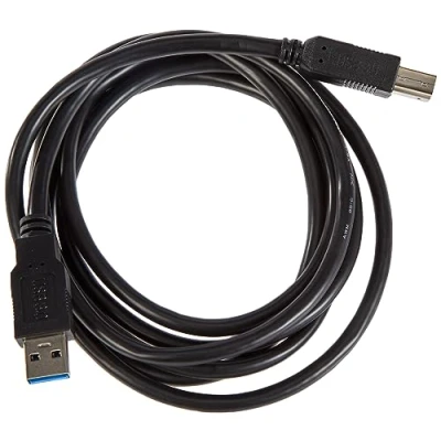 Bild av PremiumCord USB 3.0 A B anslutningskabel 2 m, datakabel SuperSpeed upp till 5 Gbit/S, laddkabel, typ kontakt kontakt, 9 stift, färg svart, längd m