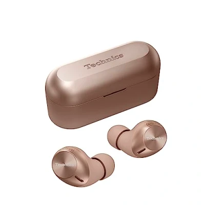 Bild av Technics EAH AZ40M2EN Trådlösa öronsnäckor med brusreducerande multipunkts Bluetooth, bekväma hörlurar i örat inbyggd mikrofon anpassningsbar passform upp till 5,5 timmars speltid roséguld