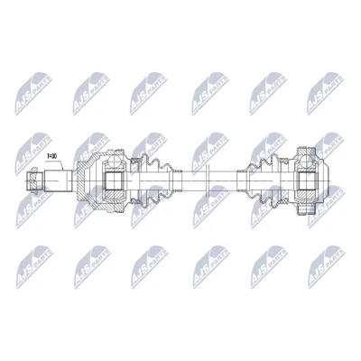 Bild av NTY NPW BM 249 Drivaxel Bakaxel vänster, höger 645mm Automat