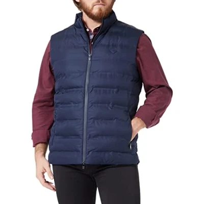 Bild av Hackett London Herr LW Gilet Jacket, marinblå, XS