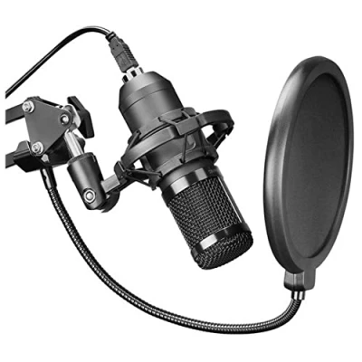 Bild av MARSGAMING MMICPRO, PC USB mikrofon, kondensor, ultrahögupplösta streamingar, ASMR, svart
