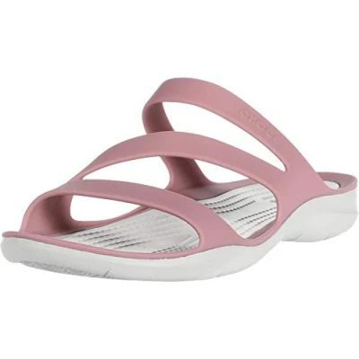 Bild av Crocs dam Swiftwater W platt sandal, Cassis pärlvit, 33/34 EU