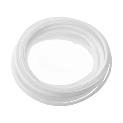 Bild av Othmro Kabelhanteringshylsa, 5 m vit kabelprydligt fodral, diameter 12 mm, sladdskydd, flätade kabelorganiserare för kontorssladd, isoleringsskydd, 1 st