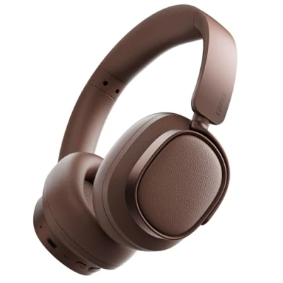 Bild av Edifier ES850NB Trädöverhörlurar med aktiv brusreducering, Hi Res Audio Wireless, LDAC, 92h speltid, Bluetooth 5.4 &amp; Multipoint, AI samtalsbrusreducering, Pekskärm, Hopfällbar design Brun