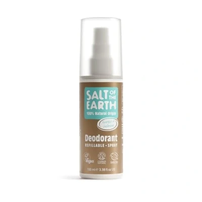 Bild av Natural Deodorant Spray från Salt of the Earth, Ginger &amp; Jasmine Vegansk, Långvarigt Skydd, Påfyllningsbar, Godkänd av Leaping Bunny, Tillverkad i Storbritannien 100 ml