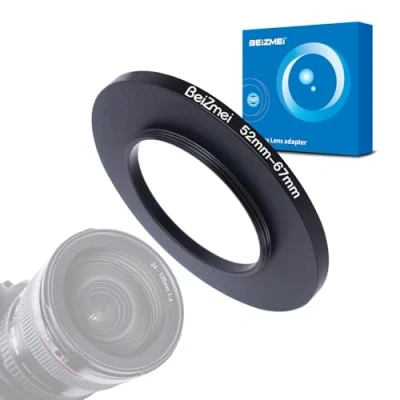 Bild av filter Adapter från 52 mm till 67 kompatibel med alla objektiv UV, ND, CPL, filter, lins kamerafilter (5267 mm)