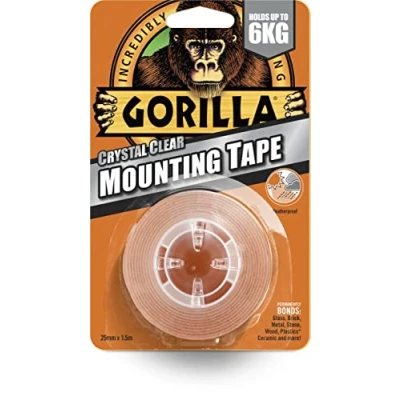 Bild av Gorilla 3044100 Monteringstejp, Genomskinlig, 25 mm x 1.5 m