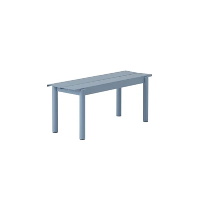 Bild av Muuto Linear Steel Bench Trädgårdsbänk Off White L110 x D39 H45,5 cm