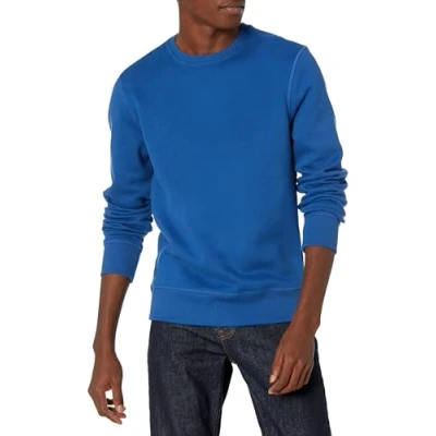Bild av Amazon Essentials Men&#039;s Fleecetröja med rund hals (finns i Big &amp; Tall), Blå ljung, L
