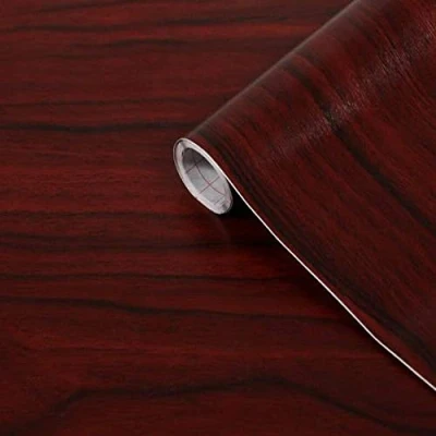Bild av d c fix vinylfolie mörk mahogny träeffekt 45 cm x 2 m plastrulle med klibbig baksida för möbler, kök och skåp kontaktpapper klistermärke självhäftande film
