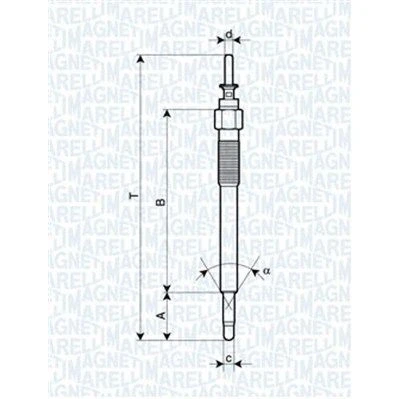 Bild av MAGNETI MARELLI 062900076304 Bougie de préchauffage 11V 10A M10X1,25 OPEL: Astra J 5 portes, Sports Tourer, Zafira B, VAUXHALL: Mk5