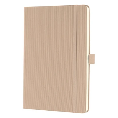Bild av SIGEL CO651 Bärbar dator linjerad Anteckningsbok ca A5 beige inbunden 194 sidor numrerade sidor, gummibandslås, stiftslinga, arkivficka PEFC certifierad Conceptum Business Book