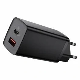 Bild av Baseus GaN2 Lite 2 ports USB / C 65W PD Mac Laddare Svart