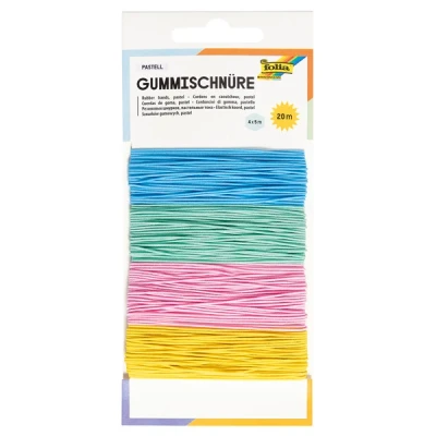 Bild av Folia elastisk snöre pastell 5 meter 4st