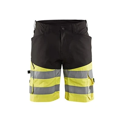 Bild av VARSELSHORTS 1541 1811 STRETCH UTAN SPIKFICKOR SVART/GUL C50 Beijerbygg Byggmaterial