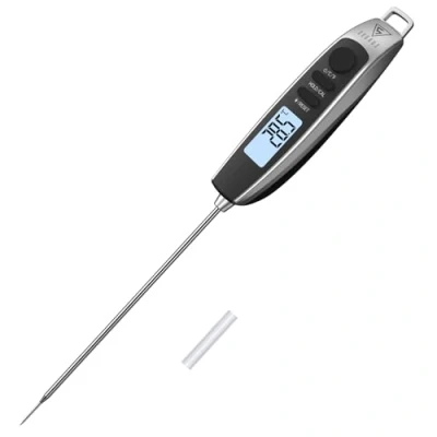 Bild av DOQAUS Digital Kötttermometer, Omedelbar Läsning av Matlagningstermometer, Kökstermometer med Lång Sond, Bakgrundsbelysning och Kalibrering, Idealisk för BBQ Sugar Jam Vatten Stekning