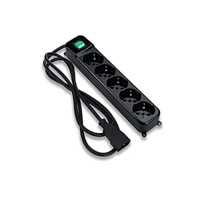 Bild av Tecnoware Multiuttag Power Strip med säkerhetsskydd och ljusbrytare IEC C14 typ ingångsplugg, 5 45 lutande utgångar Schuko / Italien 10/16 A