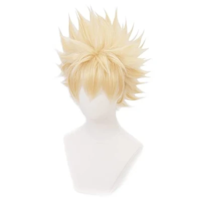Bild av HIROAKIYA Katsuki Bakugou Wig, MHA My Hero Academia Cosplay Wig with Cap