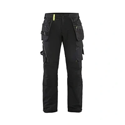 Bild av HANTVERKSBYXA 1522 1645 4 VÄGS STRETCH SVART/VARSELGUL D112 Beijerbygg Byggmaterial