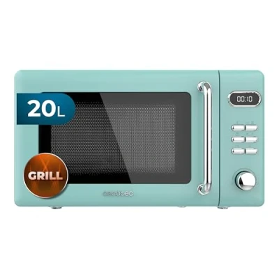Bild av Cecotec Mikrovågsugnar 20L Med Grill Proclean 5110 Retro Green. 700 W på 5 nivåer, timer upp till 60 minuter, 8 program och avfrostningsläge, vintage design i grönt