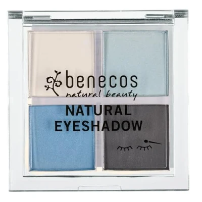 Bild av benecos Naturkosmetik Quattro Eyeshadow palett vegansk sann blå, 4,8 g