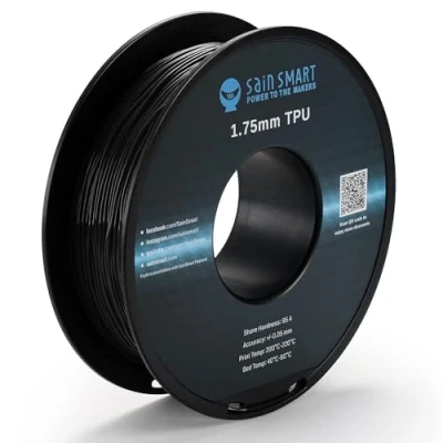 Bild av SainSmart TPU 3D skrivarfilament, 1,75 mm, 0,8 kg, svart