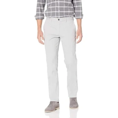 Bild av Amazon Essentials Herr Slim Fit Skrynkelbeständig platt framsida Chino byxa, ljusgrå, 36 B x 33 L