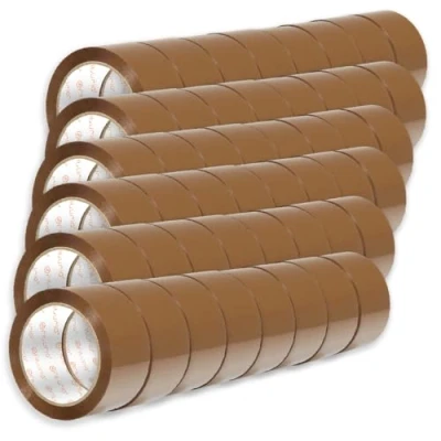 Bild av OFITURIA förpackningstejp, brun självhäftande tejp, flyttning och frakt box säkert robust förpackningstejp (50 mm x 120 m, 48 band)