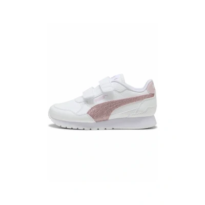 Bild av PUMA flicka ST Runner v4 glitter sneakers, Vit koppar ros mauva metallisk rosa, 34 EU