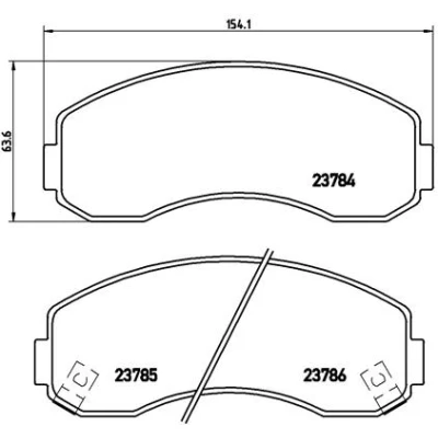 Bild av BREMBO P 99 003 Jeu de plaquettes frein avec indicateur d&#039;usure sans accessoires KIA: K2700 Сamion à Plateau/Сhâssis
