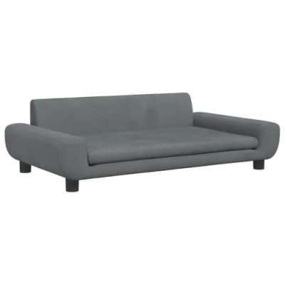 Bild av VidaXl Barnsoffa Mörkgrå 100X54X33 Cm Sammet