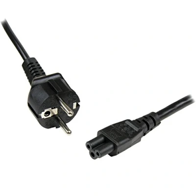 Bild av StarTech.com 3 m bärbar dator strömkabel, EU Schuko till C5 kontakt, 2,5 A 250 V, 18 AWG, ersättning strömkabel/laddkabel, strömkabel för dator, klöverblad/Musse Pigg
