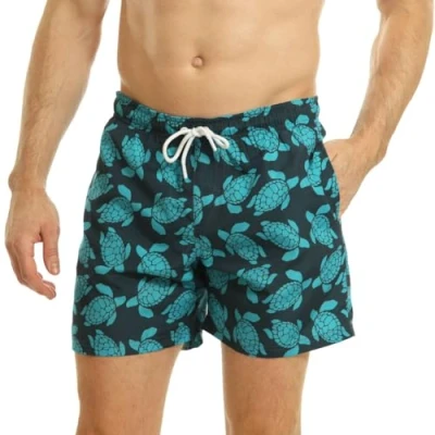 Bild av RIPT Performance Herrar Essentials Quick Dry UV 50 Solskydd Badshorts Badbyxor,Marinblå/Turkos, S