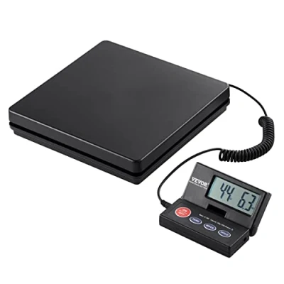 Bild av VEVOR Digital fraktvåg 10 g 50 kg Paketvåg 2 noggrannhet postvåg 90 vikbar LCD bagagedisplay AC/DC driven FCC Certifierad