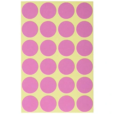 Bild av AVERY Zweckform 3117 självhäftande markeringspunkter, rosé (Ø 18 mm; 96 prickar på 4 ark; runda klistermärken för kalender, planerare och pyssel) papper, matt