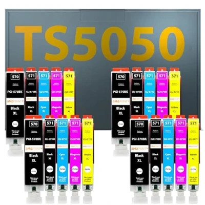 Bild av Amaprint 20 XL bläckpatroner kompatibel med Canon PGI 570 CLI 571 speciellt för Pixma TS 5050