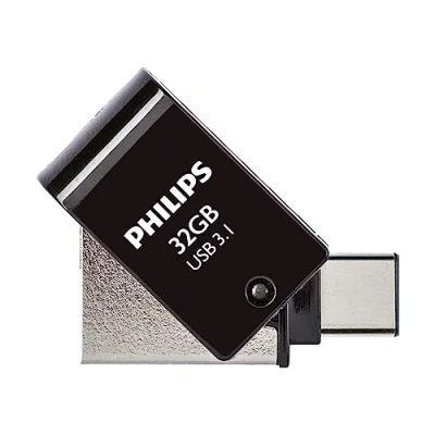 Bild av Philips 2 i 1 USB 3.1 C 32 GB midnattssvart