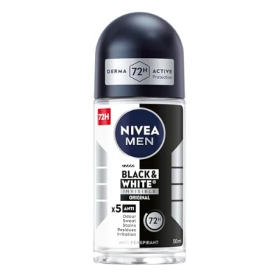 Bild av NIVEA MEN Black&amp;White 48 H osynlig original antiperspirant i bollen för män 50 ml